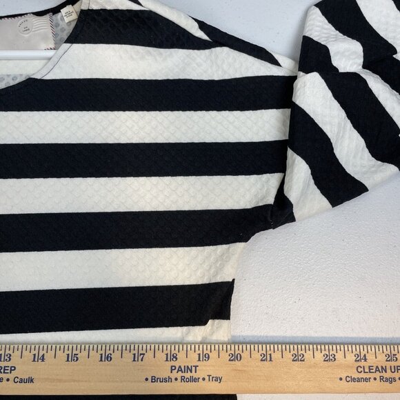 Anthropologie Postmark Linnea Blouse Women's Size Large Striped Floral Poly‎ - Picture 6 of 9